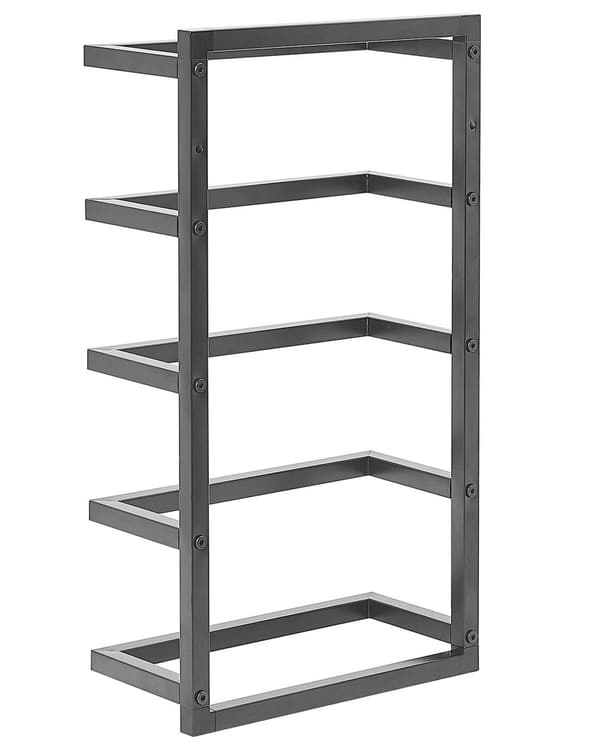 Pyyheteline musta 31 x 57 x 13 cm teräksinen seinään kiinnitettävä pyyhkeille moderni tyyli