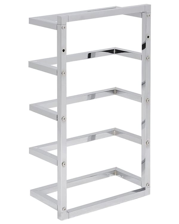 Pyyheteline hopea 31 x 57 x 13 cm teräksinen seinään kiinnitettävä pyyhkeille moderni tyyli