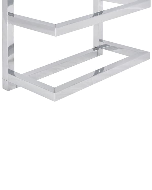 Pyyheteline hopea 31 x 57 x 13 cm teräksinen seinään kiinnitettävä pyyhkeille moderni tyyli