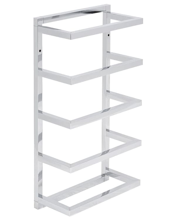 Pyyheteline hopea 31 x 57 x 13 cm teräksinen seinään kiinnitettävä pyyhkeille moderni tyyli