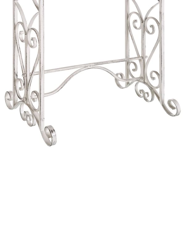 Håndklædeholder Hvid Pulverlakeret Jern 45 x 90 cm Badeværelsestilbehør Fritstående Stående Stativ Opbevaring Fransk Moderne Design