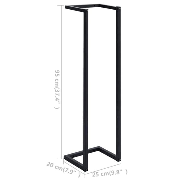 vidaXL håndklædeholder 25x20x95 cm jern