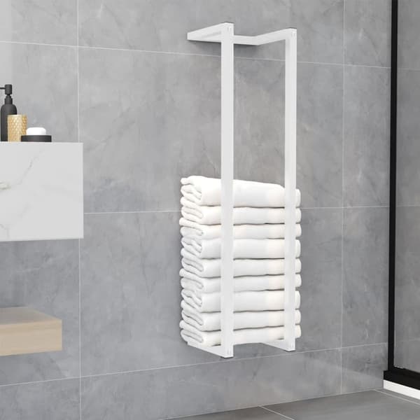 vidaXL Håndklestativ 25x20x95 cm stål hvit