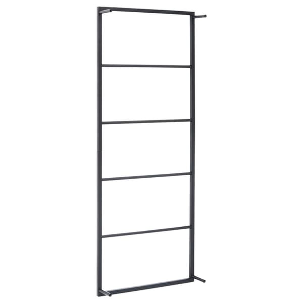 vidaXL Handdukshängare svart 45x10x115 cm stål