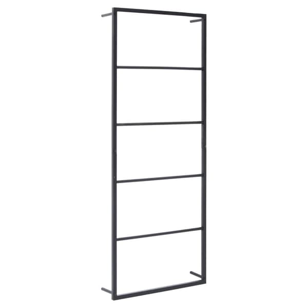vidaXL håndklædeholder 45x10x115 cm stål sort