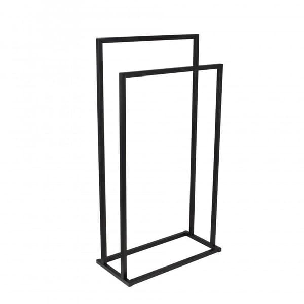 Håndklædeholder - stående - 45x21,5x84,5 cm - mat sort