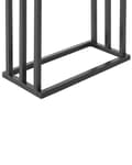 Pikkukuva 5 / 5: Pyyheteline 45 x 84 x 21 cm kolmiosainen mattamusta runko tumma puu vapaasti seisova moderni tyyli