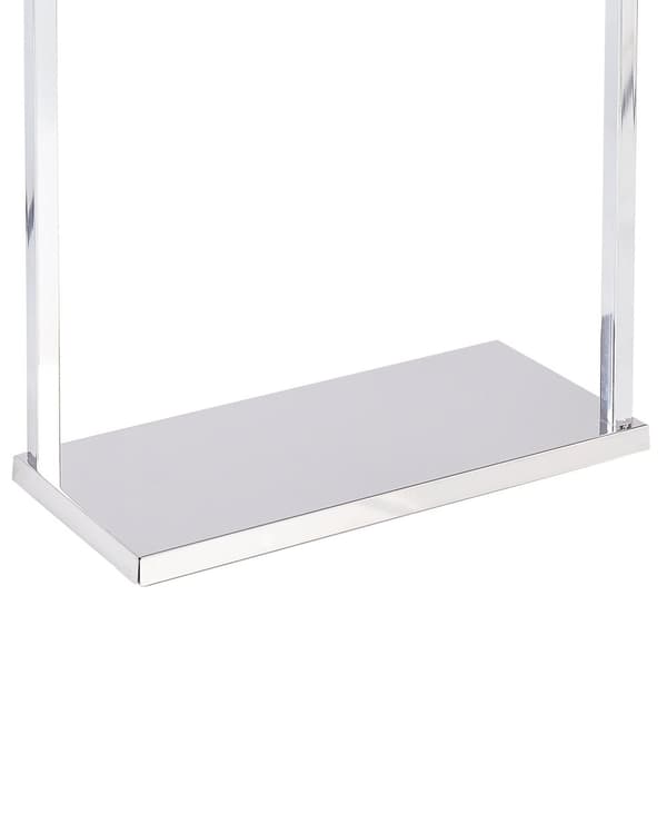 Handduksställ Silver Stål Glansig 3 Stänger Stående Handduksstång Modern Badrumstillbehör