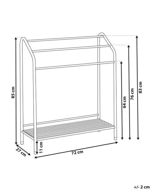 Håndklædeholder Sølv og Mørk Fyrretræ 72 x 85 cm Dekorativ Fritstående Håndklædestativ til Gulv uden Skruer Tilbehør Badeværelse
