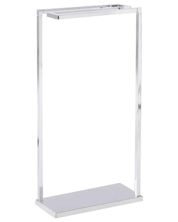 Håndklædeholder Sølv Krom Stål 83 x 19 x 42 cm Fritstående Håndklædestativ til Badeværelse Gulv Dekoration Indretning Tilbehør Moderne Design