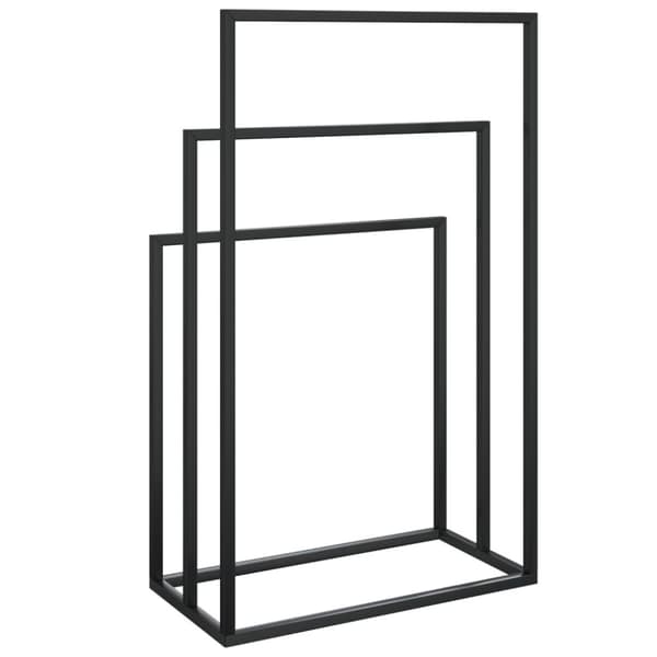 vidaXL fritstående håndklædeholder 48x24x79 cm jern sort