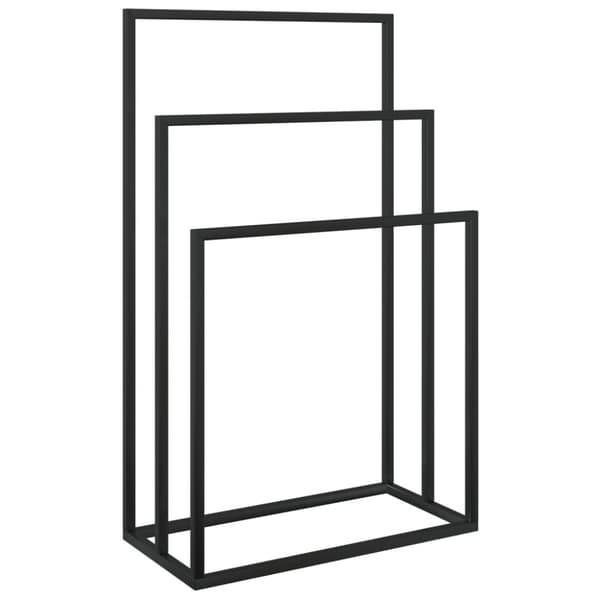 vidaXL fritstående håndklædeholder 48x24x79 cm jern sort