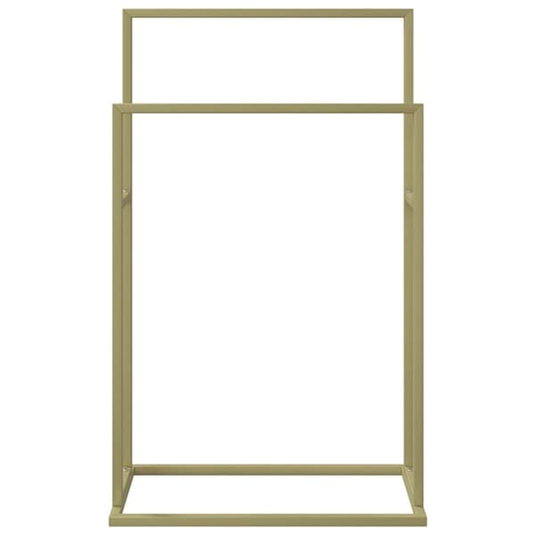 vidaXL Frittstående håndklestativ gull 48x24x78,5 cm jern