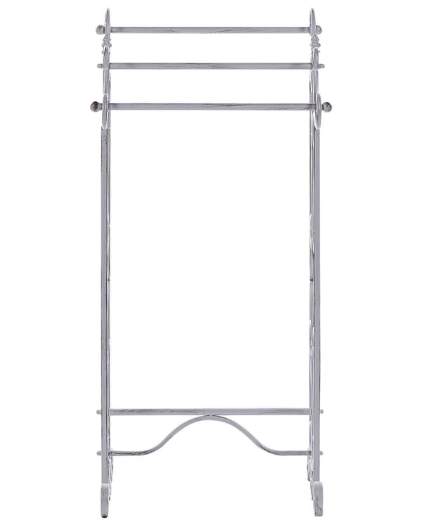 Håndklædeholder Grå Pulverlakeret Jern 45 x 90 cm Badeværelsestilbehør Fritstående Stående Stativ Opbevaring Fransk Moderne Design