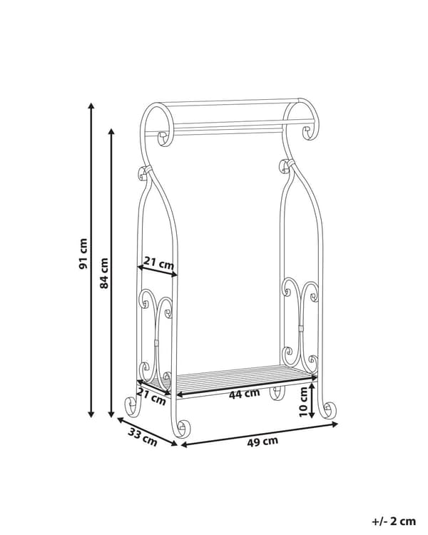 Håndklædeholder Grå Pulverlakeret Jern 49 x 91 cm Fritstående Håndkædestativ Fransk Stil Moderne Design Badeværelse Tilbehør Inspiration
