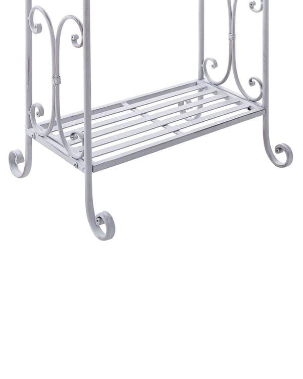 Håndklædeholder Grå Pulverlakeret Jern 49 x 91 cm Fritstående Håndkædestativ Fransk Stil Moderne Design Badeværelse Tilbehør Inspiration