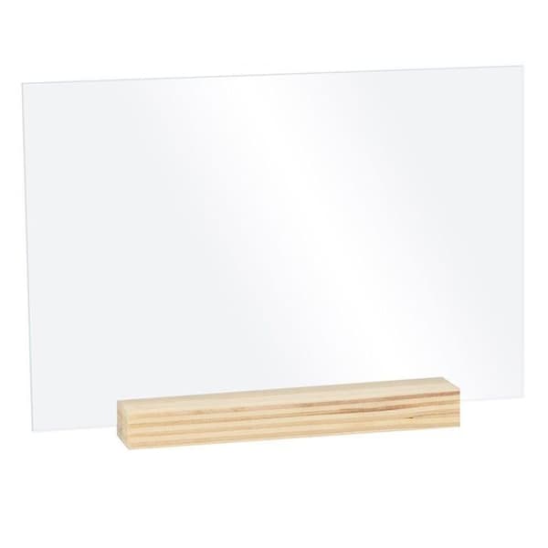 5 genomskinliga plexiglasplattor 10 x 15 cm + baser