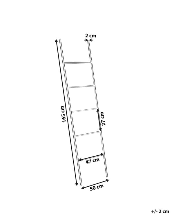 Håndklestativ Svart Jern 50 x 165 cm 5 skinner Baderomstilbehør Moderne design Stige