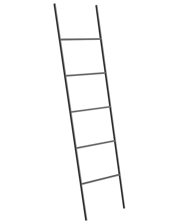 Håndklestativ Svart Jern 50 x 165 cm 5 skinner Baderomstilbehør Moderne design Stige