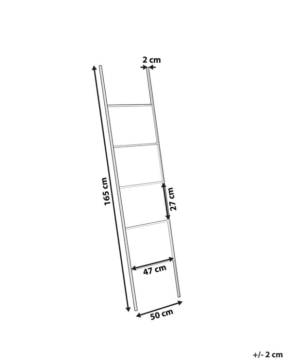 Håndklestativ Hvit Jern 50 x 165 cm 5 skinner Baderomstilbehør Moderne design Stige