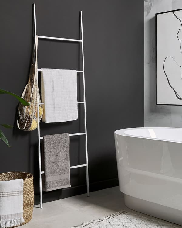 Håndklestativ Hvit Jern 50 x 165 cm 5 skinner Baderomstilbehør Moderne design Stige
