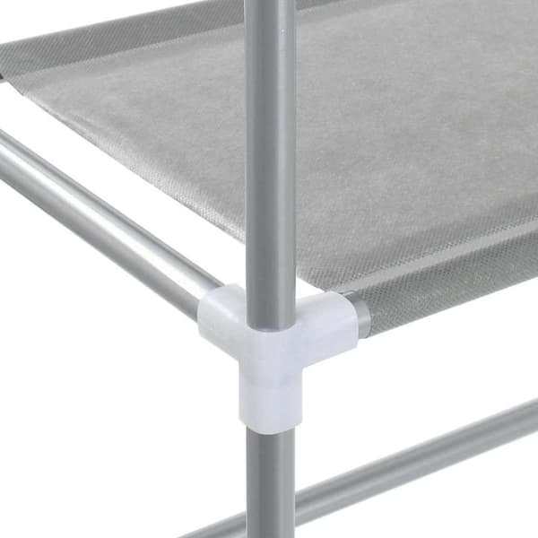 vidaXL opbevaringsstativ med 2 hylder 69x28x143 cm jern grå