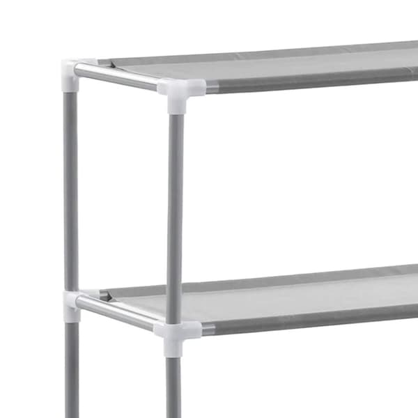 vidaXL opbevaringsstativ med 2 hylder 69x28x143 cm jern grå