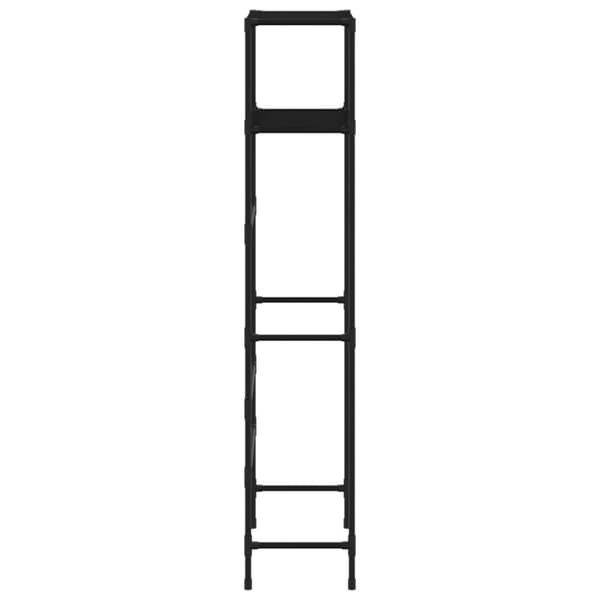 vidaXL Oppbevaringsstativ 2 hyller toalett svart 53,5x28x143 cm jern