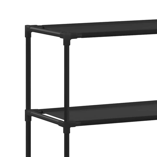 vidaXL Säilytyshylly pesukoneen ylle 2 tasoa musta 69x28x143 cm rauta