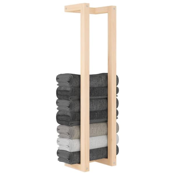 vidaXL håndklædeholder 23x18x90 cm massivt fyrretræ