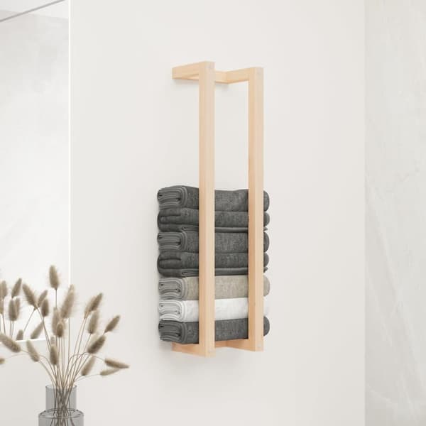 vidaXL håndklædeholder 23x18x90 cm massivt fyrretræ
