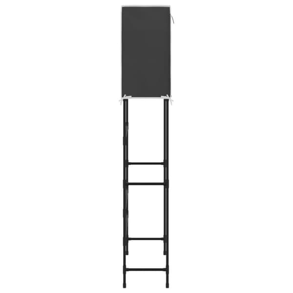 vidaXL Hylle til vaskemaskin 2 etasjer svart 71x29,5x170,5 cm jern