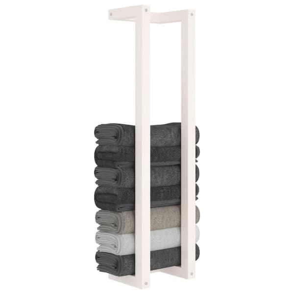 vidaXL Håndklestativ hvit 23x18x90 cm heltre furu