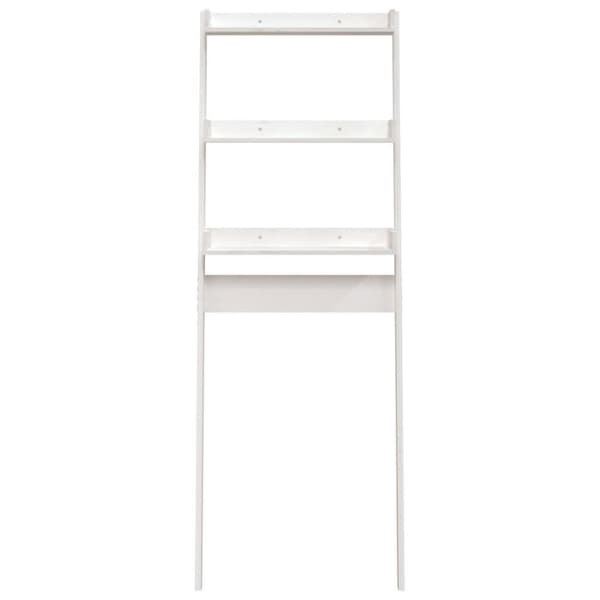 vidaXL Baderomshylle hvit 63,5x32x179 cm heltre furu