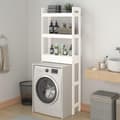 Miniatyrbillede 3 af 11: vidaXL toiletstativ 63x26x171 cm massivt fyrretræ hvid