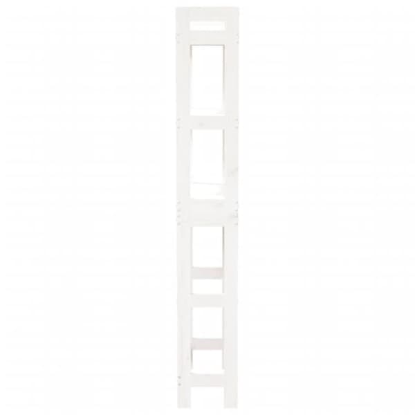 vidaXL toiletstativ 63x26x171 cm massivt fyrretræ hvid