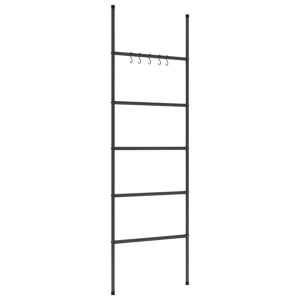vidaXL håndklædestige 5 niveauer 58x175 cm jern sort