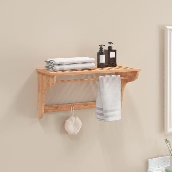 vidaXL håndklædeholder 60x30x35 cm massivt valnøddetræ