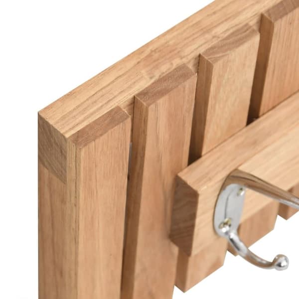 vidaXL knagerække 42x8,5x14 cm massivt valnøddetræ