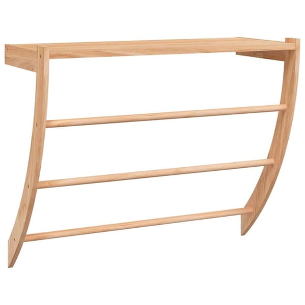 vidaXL håndklædeholder 60x25,5x49 cm massivt valnøddetræ