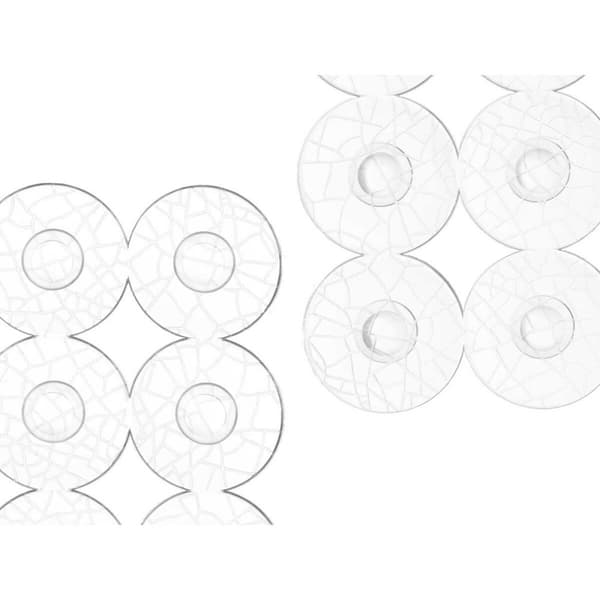 Halkfri duschmatta Transparent PVC 54 x 54 x 1 cm (6 antal)