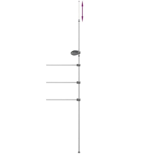 vidaXL Håndklestang 47x280 cm aluminium