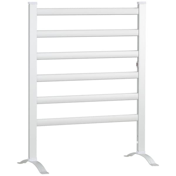 Rootz kan monteres på væg - Håndklædevarmer - Elektrisk - Fritstående - Vægmonteret - 45-55° C - Aluminiumsramme - Sølv - 90 x 69 x 36 cm