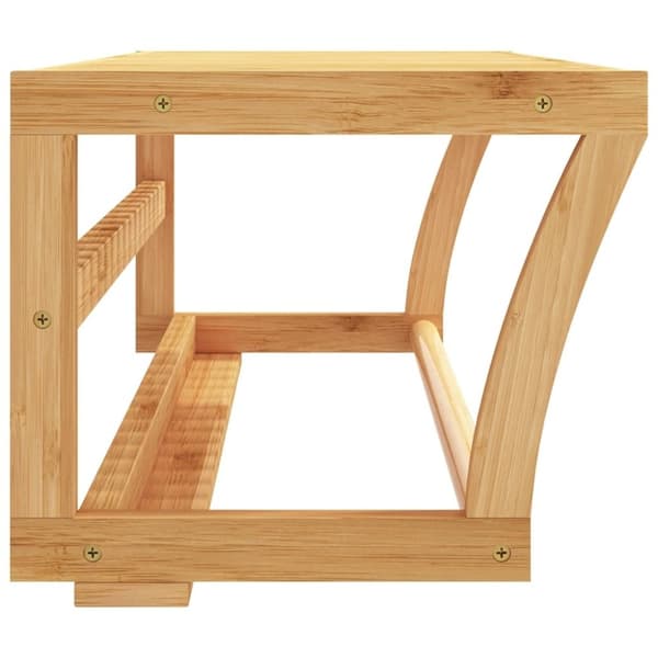 vidaXL Handdukshylla väggmonterad 60x25x20 cm bambu