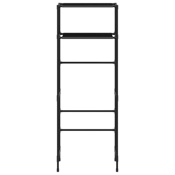 Toaletthylla med 2 hyllplan svart 53,5x28x143 cm järn