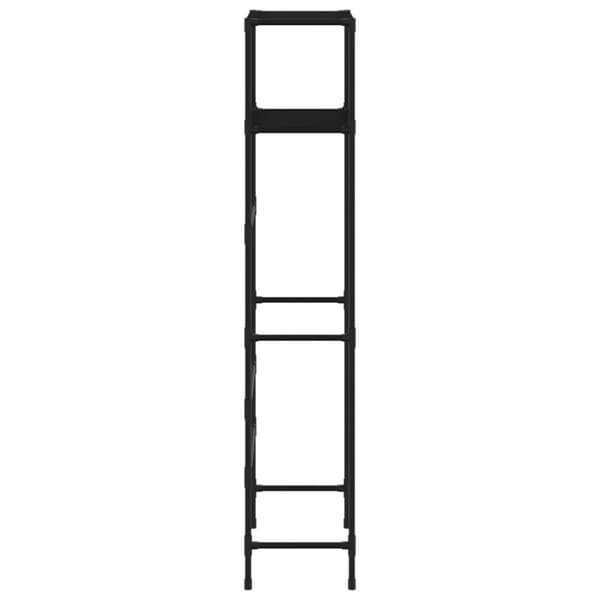 Toaletthylla med 2 hyllplan svart 53,5x28x143 cm järn