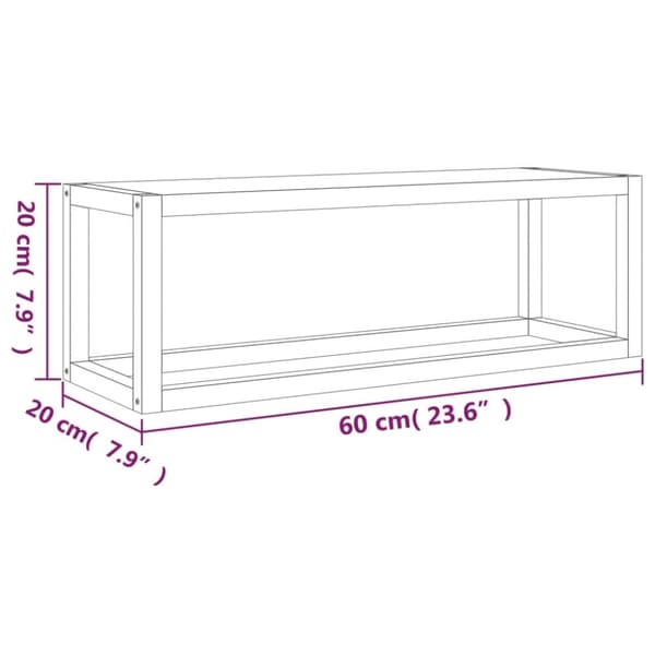 håndklædeholder 60x20x20 cm massivt valnøddetræ