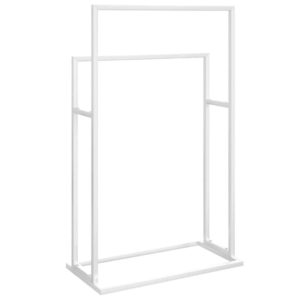 Vapaasti seisova pyyheteline valkoinen 48x24x78,5 cm rauta