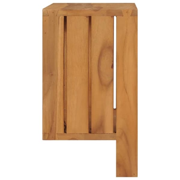vægmonteret håndklædeholder 35x20x35 cm massivt teaktræ