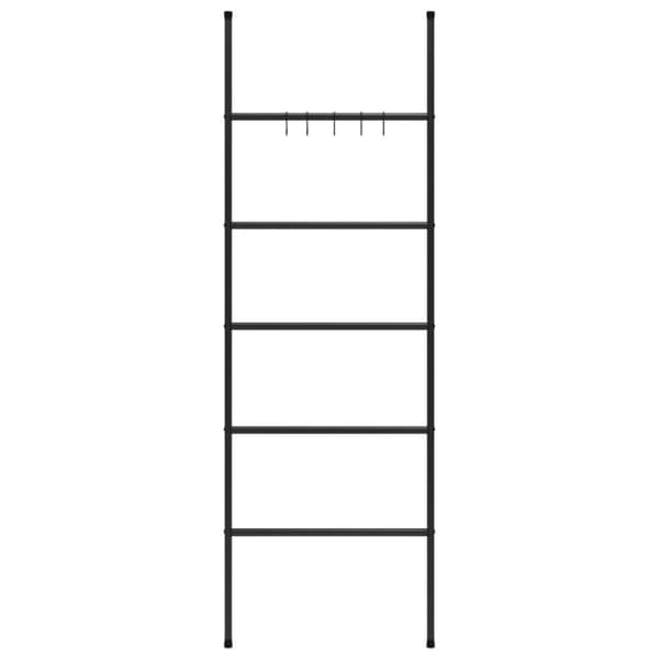 håndklædestige 5 niveauer 58x175 cm jern sort